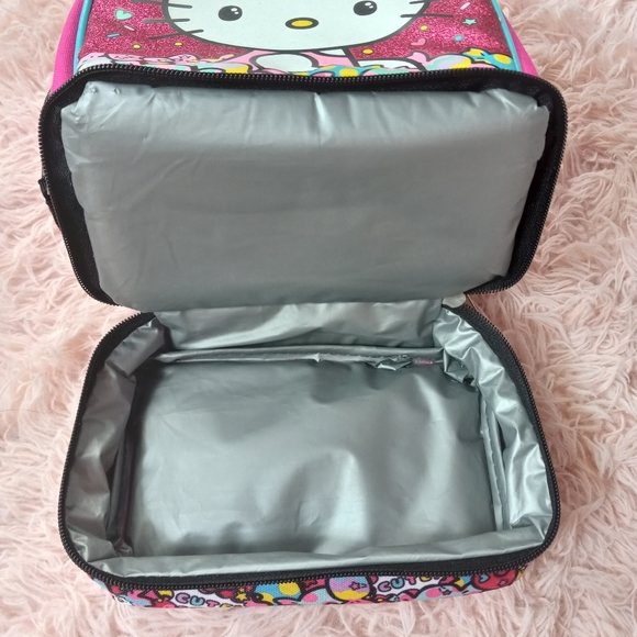 SOLD! Hello Kitty y2k glittery insulated lunch tote! EUC! Vintage kawaii sanrio! - Picture 6 of 15